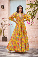 Marigold Grace Crepe Gown