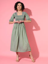 Moss Green Lycra Dress