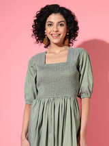 Moss Green Lycra Dress