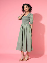 Moss Green Lycra Dress