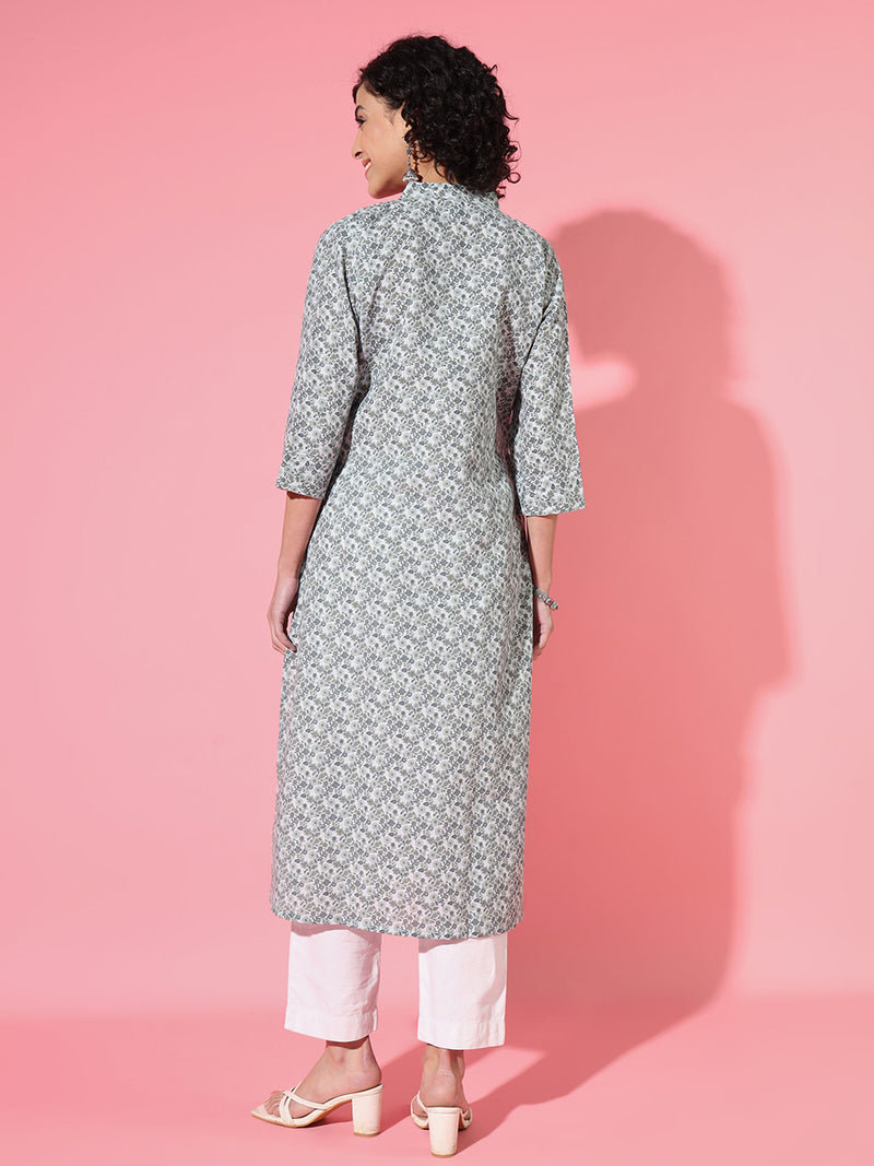 Classic Green Linen Cotton Kurta