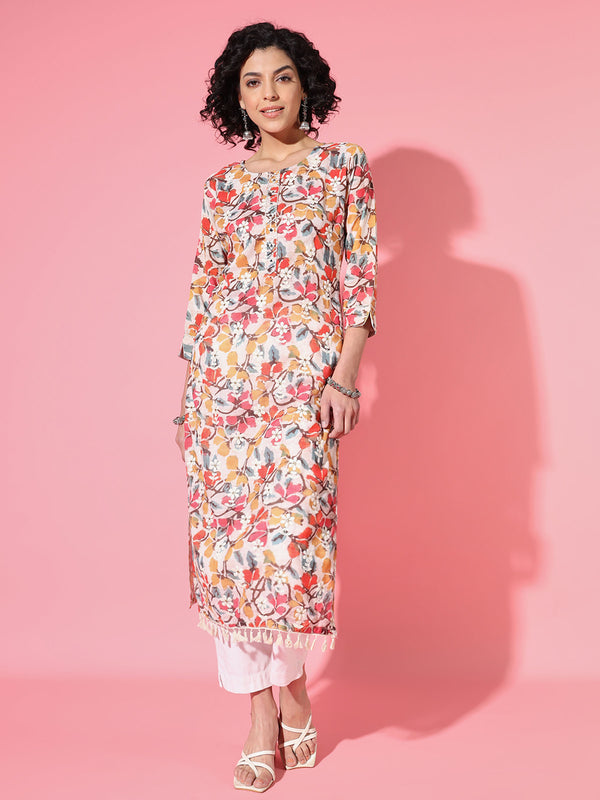 Colour Splash Linen Kurta