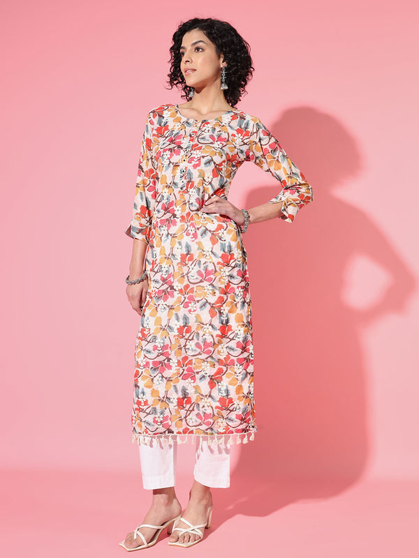 Colour Splash Linen Kurta