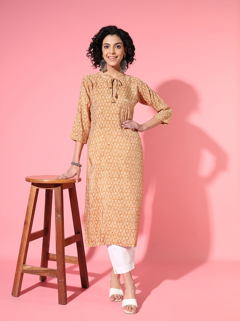 Golden Mustard Modal Kurta