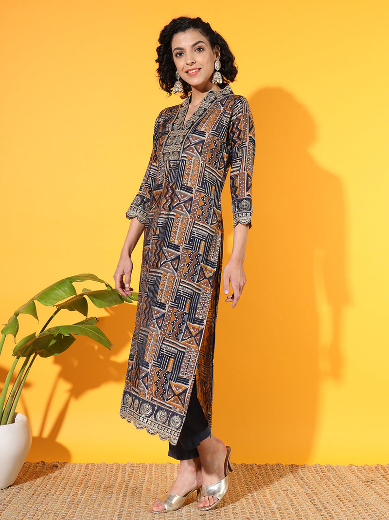 Heritage Blue Modal Kurta