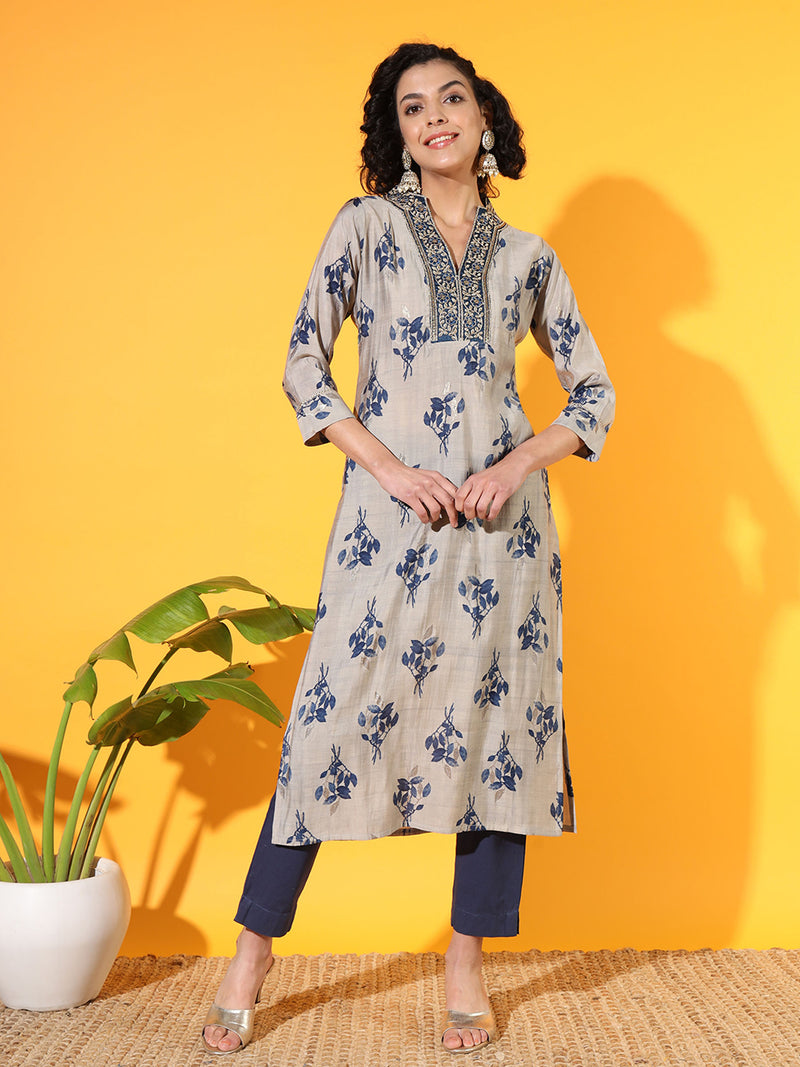 Grey Mystery Modal Kurta