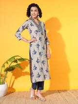 Grey Mystery Modal Kurta