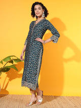 Sea Blue Modal Kurta