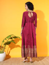 Wine Majesty Silk Kurta