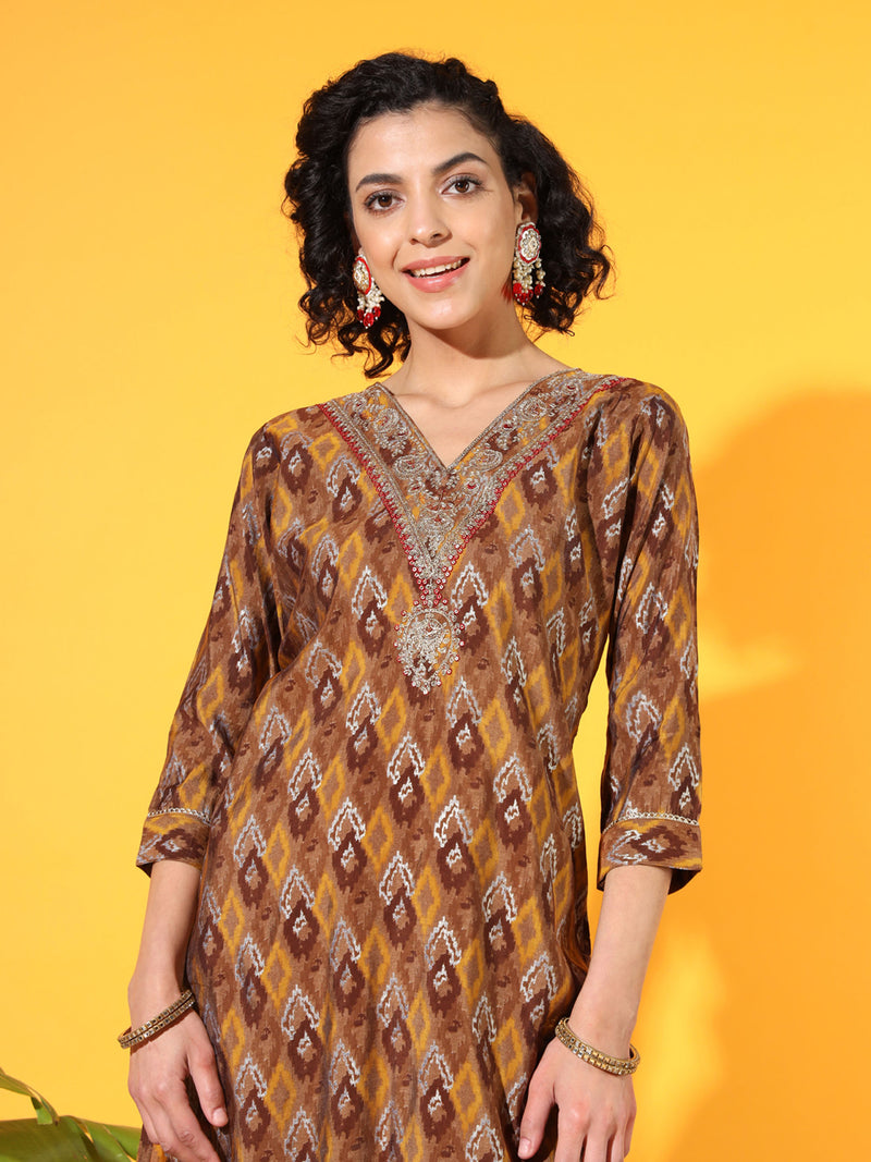 Mustard Hues Modal Kurta