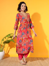 Floral Fantasy Modal Kurta