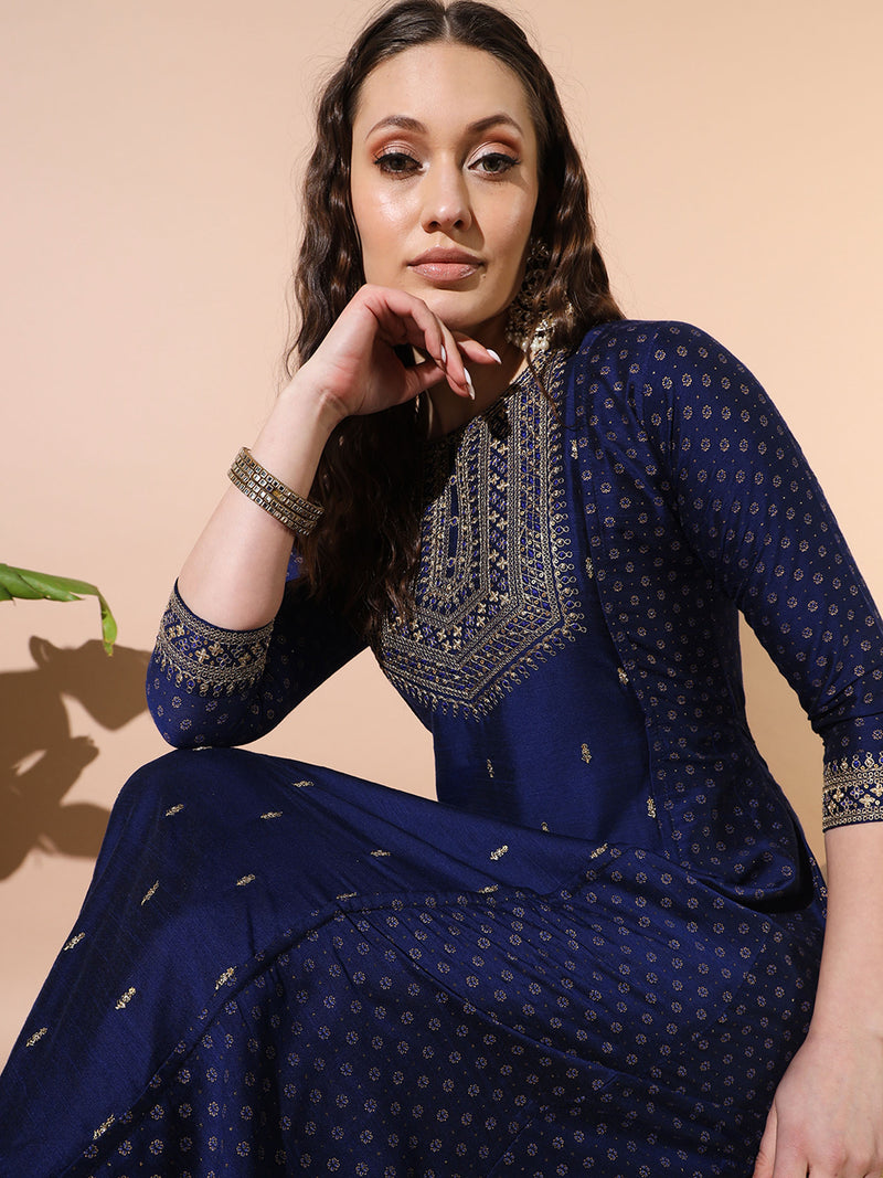 Blue Bliss Silk Kurta