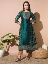 Fern Green Muslin Kurta