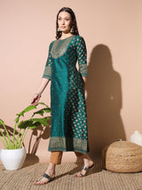 Fern Green Muslin Kurta