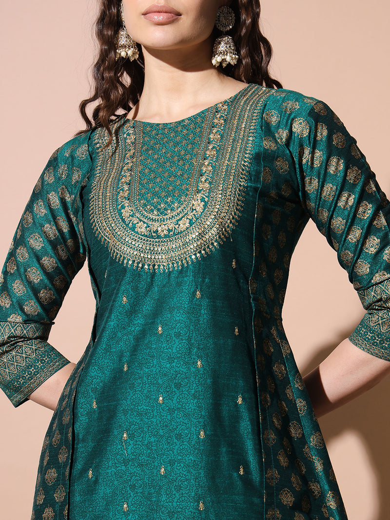 Fern Green Muslin Kurta