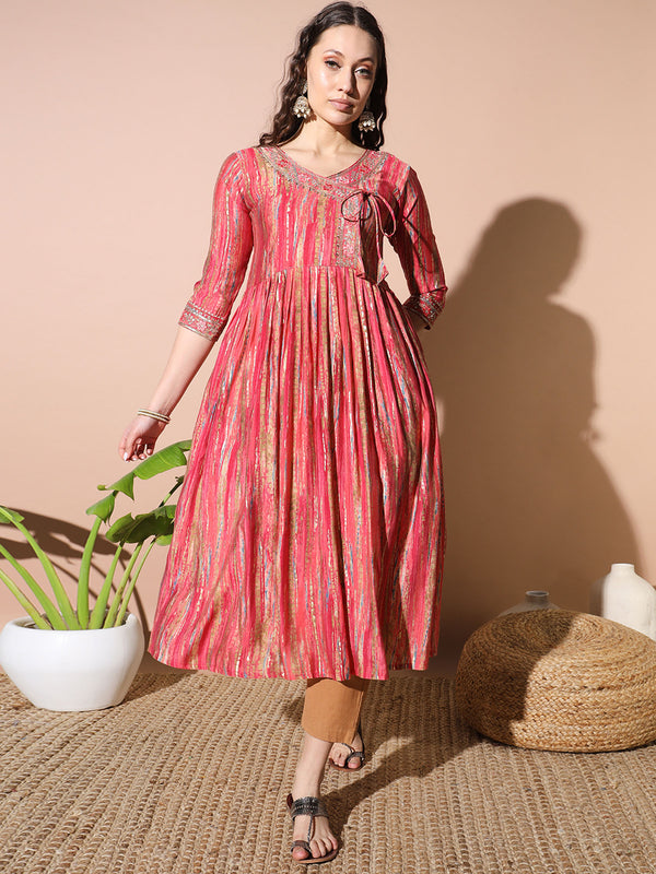 Blush Pink Angrakha Kurta