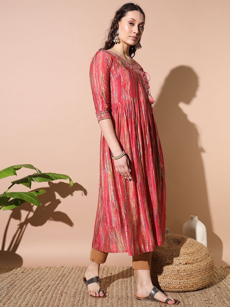 Blush Pink Angrakha Kurta