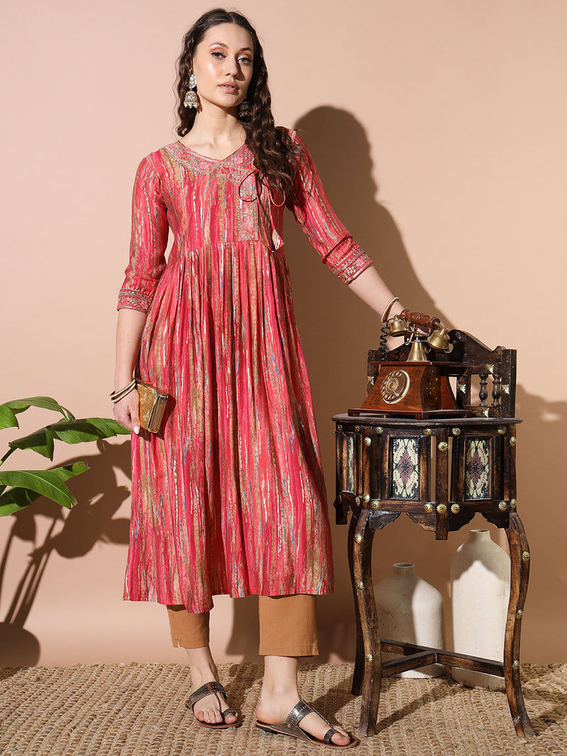 Blush Pink Angrakha Kurta