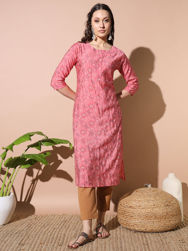 Blush Pink Modal Kurta