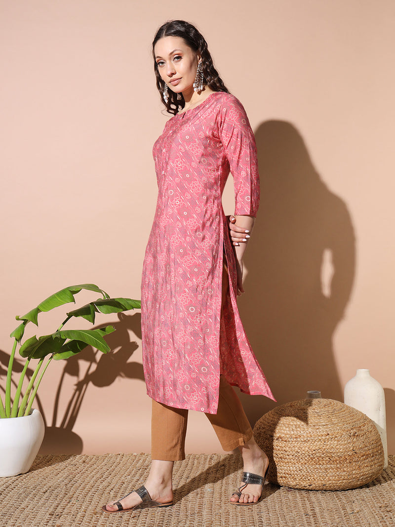 Blush Pink Modal Kurta