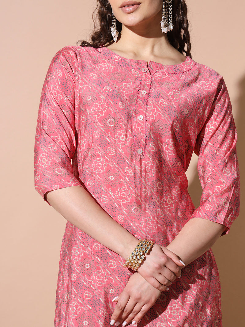 Blush Pink Modal Kurta