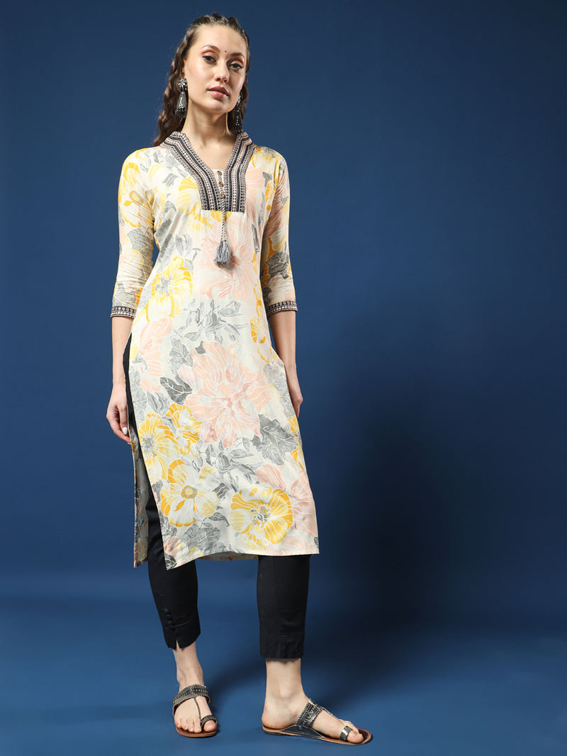 Sunshine Yellow Modal Kurta