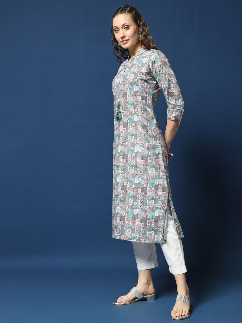 Classic Rama Linen Cotton Kurta