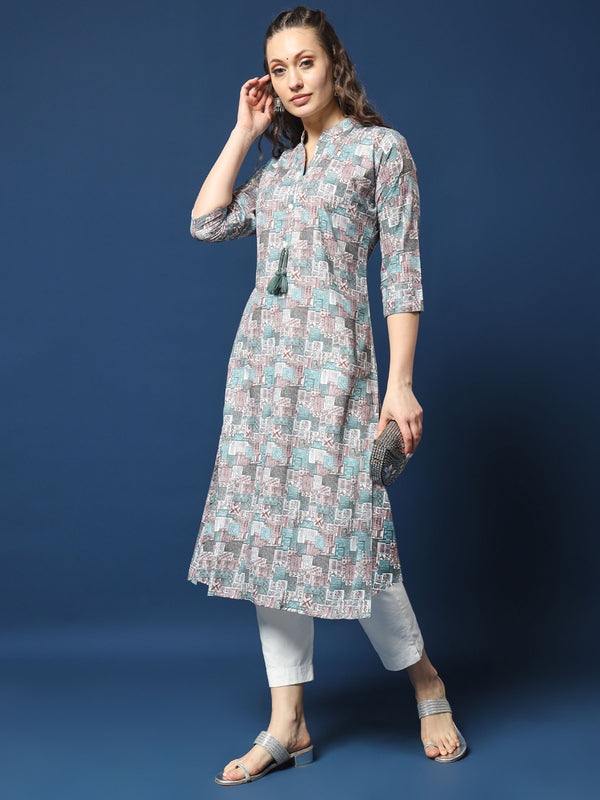 Classic Rama Linen Cotton Kurta