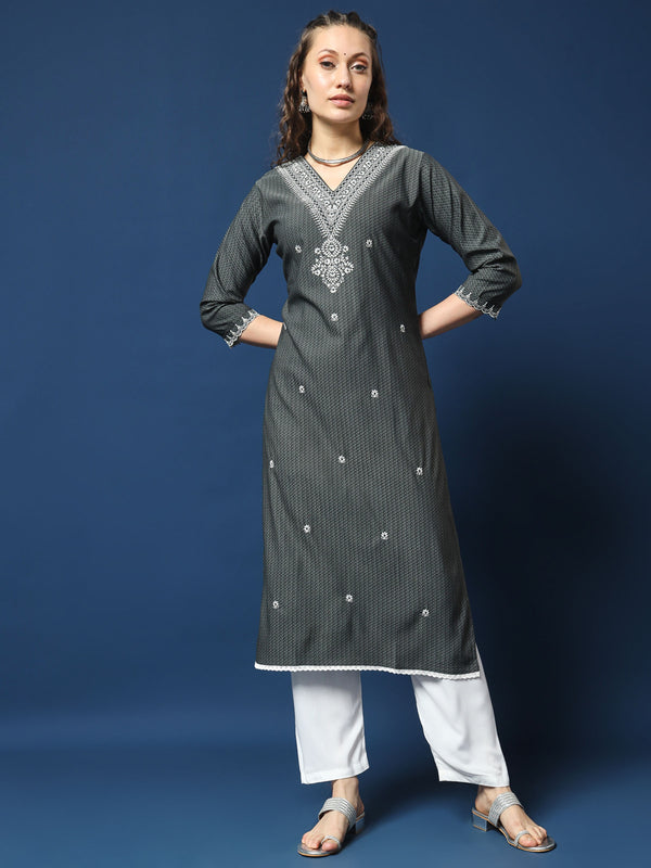 Black Beauty Lycra Dobby Kurta