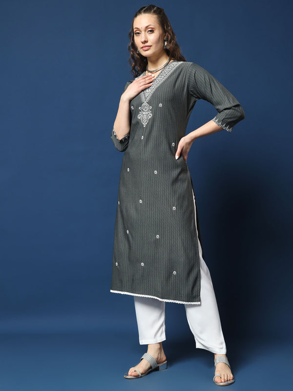 Black Beauty Lycra Dobby Kurta