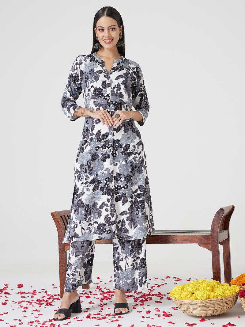 Miidnight Bloom Kurta set