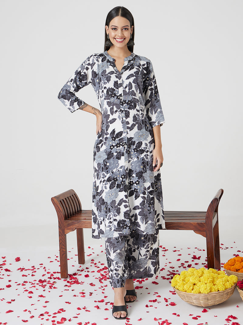 Miidnight Bloom Kurta set