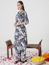 Miidnight Bloom Kurta set