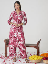 Rich Wine Rayon Kurta set