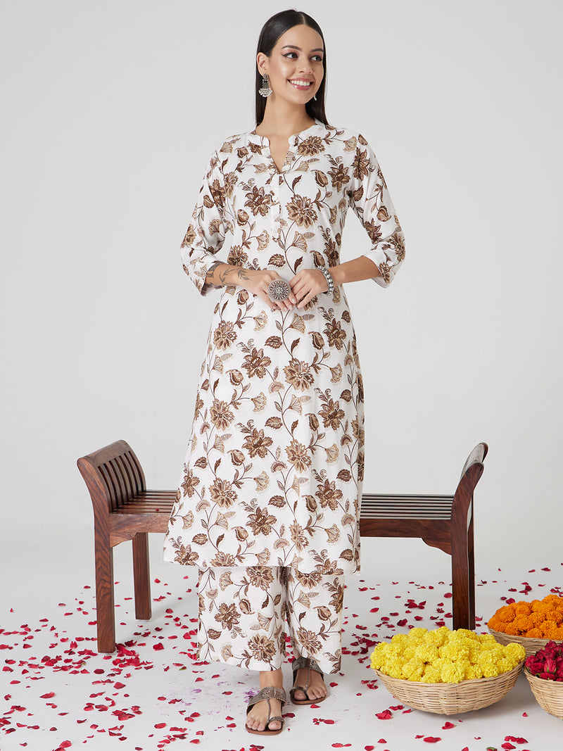 Cocoa Charm Rayon Kurta set