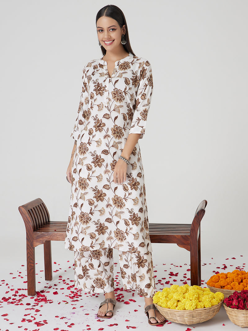 Cocoa Charm Rayon Kurta set