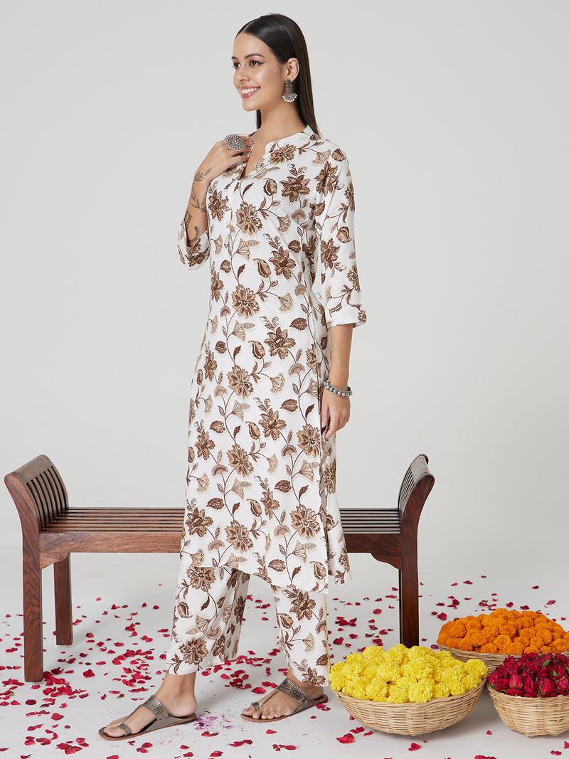 Cocoa Charm Rayon Kurta set