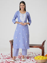 Blue Horizon Cotton Kurta set