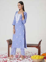 Blue Horizon Cotton Kurta set