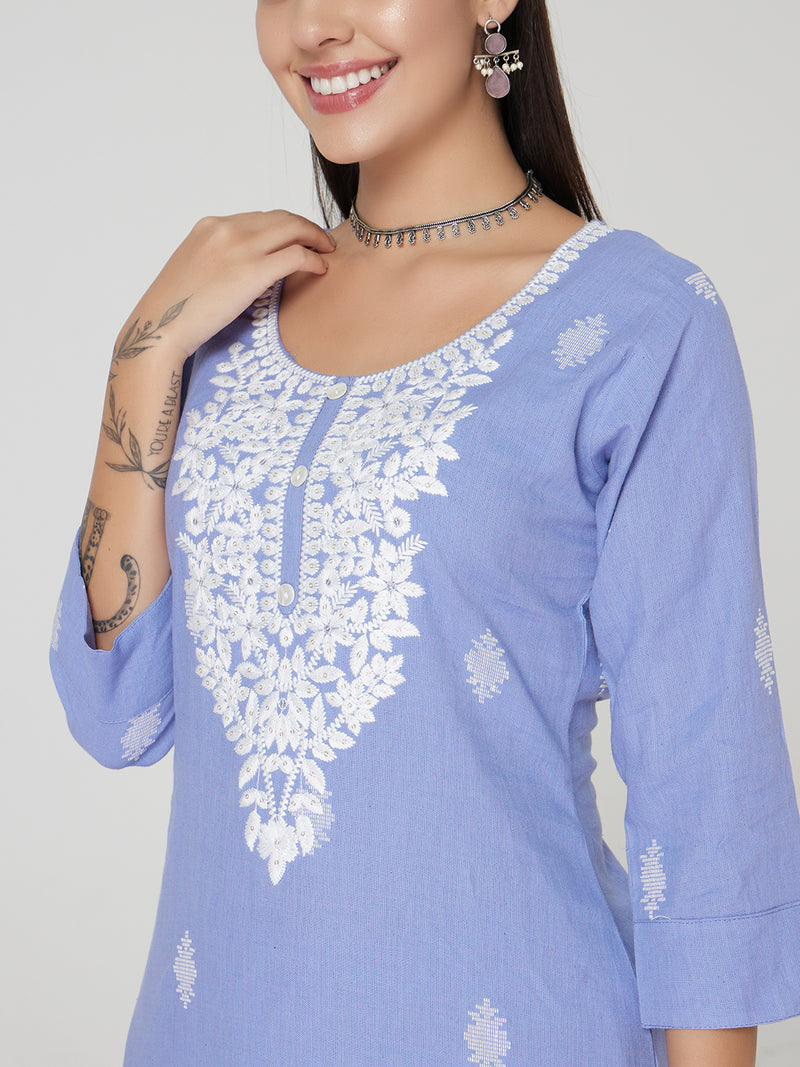 Blue Horizon Cotton Kurta set