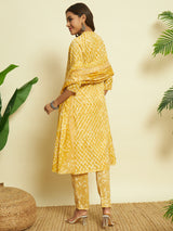 Golden Glow Cotton Kurta set with Dupatta