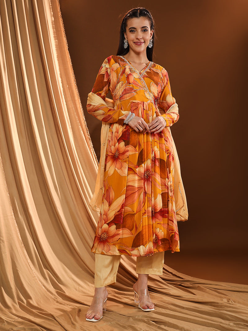 Sunset Orange Kurta Set