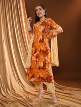 Sunset Orange Kurta Set