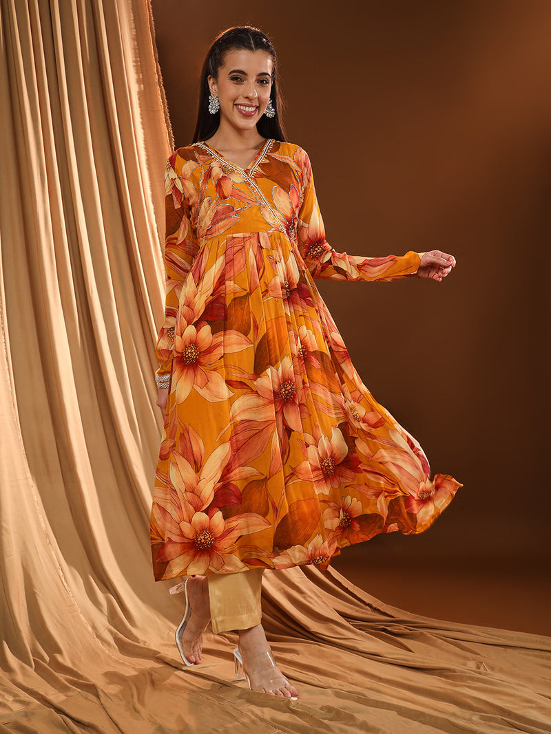 Sunset Orange Kurta Set