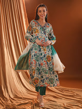 Colorful Elegance Angrakha Kurta Set