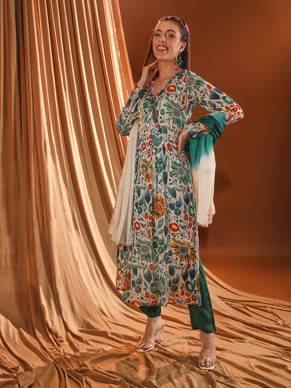 Colorful Elegance Angrakha Kurta Set