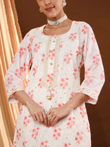 Rainbow Whisper White Kurta Set