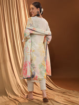 Creamy Floral Fantasy Kurta Set