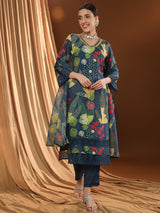 Printed Grace V-neck Kurta Set