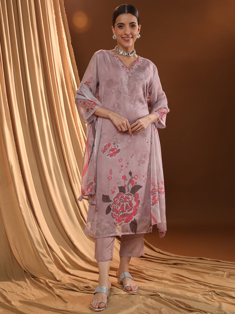 Flowerlet Baby Pink Kurta Set